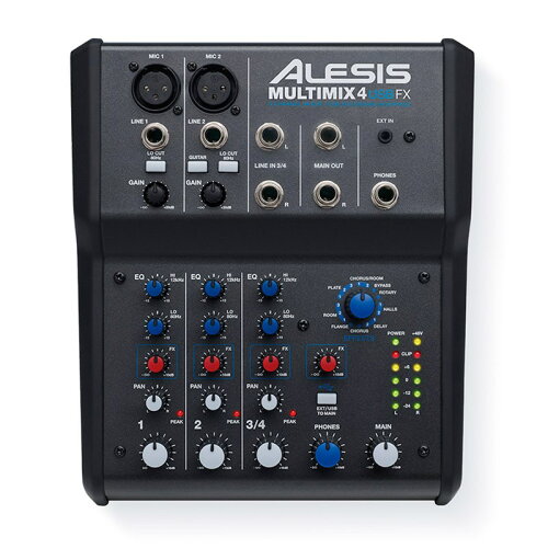 UPC 0694318016374 ALESIS｜アレシス エフェクト＆USBオーディオインターフェース内蔵4チャンネルミキサー ALESIS MultiMix 4 USB FX MultiMix4USBFX 楽器・音響機器 画像
