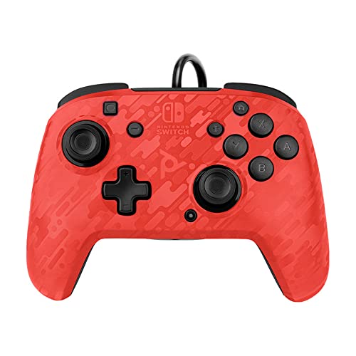 UPC 0708056065706 PDP Nintendo Switch Faceoff Deluxe+ Audio Wired Controller Red Camo おもちゃ 画像