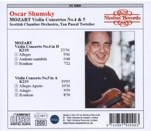 UPC 0710357500923 Mozart: Violin Concerti 4 & 5 / Copland CD・DVD 画像
