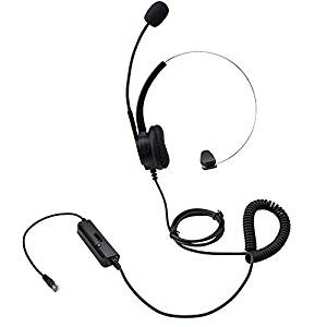 UPC 0713382766111 AGPtEK ハンドフリー ノイズキャンセルマイク付き業務用ヘッドセット 片耳 家電 画像
