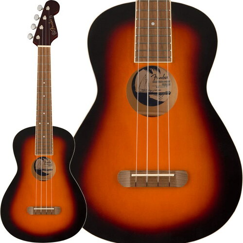 UPC 0717669535216 Fender Acoustics フェンダー・アコースティックス アコースティックギター Avalon Tenor Ukulele 2-Color Sunburst 楽器・音響機器 画像