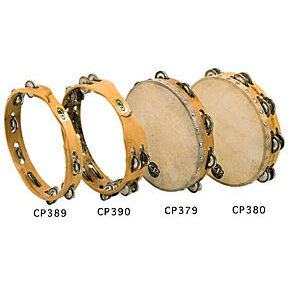 UPC 0731201082914 LATIN PERCUSSION CP380 CP 10” Wood Headed Tambourine, Double Row Jingles 楽器・音響機器 画像