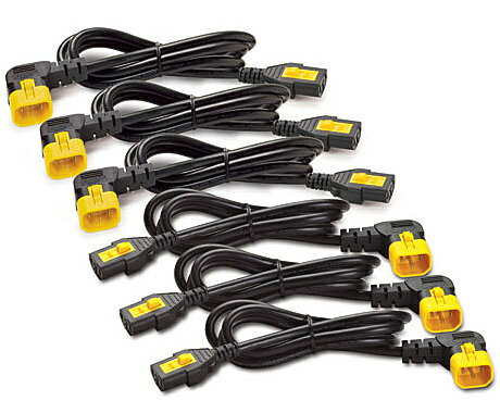 UPC 0731304296461 APC Power Cord Kit 6 ea Locking C13 to C14 90 Degree 1.2m AP8704R-WW パソコン・周辺機器 画像