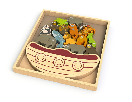 UPC 0810202020191 パズル 木製 アニマル 動物 ノアの方舟 バランスボード BAT-I1403 I1403 おもちゃ 画像