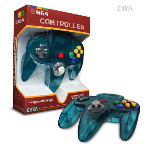 UPC 0813048014478 Cirka N64 Controller Turquoise - Nintendo 64 テレビゲーム 画像