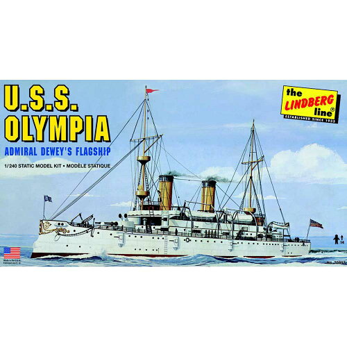 UPC 0849398004197 1/240 アメリカ海軍 防護巡洋艦 オリンピア プラモデル リンドバーグ ホビー 画像
