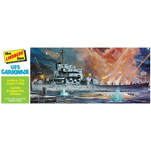 UPC 0849398004203 1/170 WW.II アメリカ海軍 火力支援艦 カロネード プラモデル リンドバーグ ホビー 画像