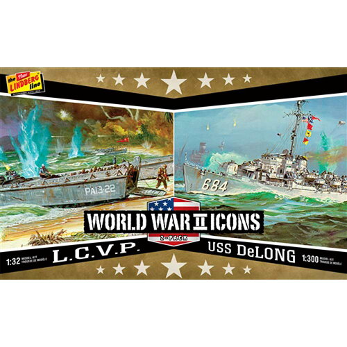 UPC 0849398009840 リンドバーグ 1/32 WW.II アメリカ軍 上陸用舟艇 L.C.V.P.＆ 1/300 U.S.S.デ・ロング プラモデル ホビー 画像