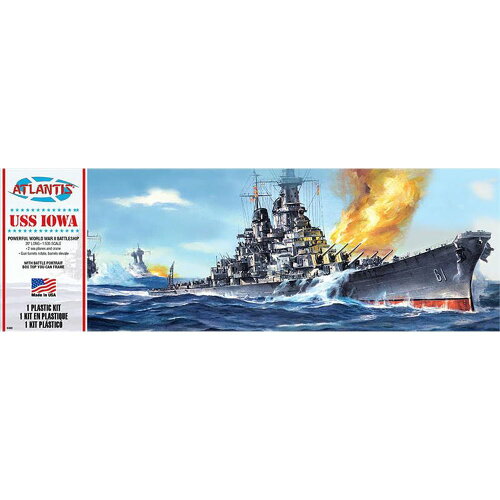 UPC 0850002740004 1/535 WW.II アメリカ海軍 戦艦 USS アイオワ プラモデル アトランティスモデル ホビー 画像