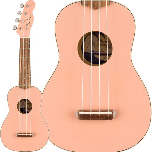 UPC 0885978091584 Fender Acoustics フェンダー・アコースティックス アコースティックギター VENICE SOPRANO UKULELE Shell Pink 楽器・音響機器 画像