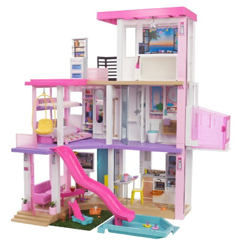 UPC 0887961904123 マテル MATTEL バービー Barbie ドリームハウス ライトとサウンドでたのしむ プールとエレベーターつきのおうち GRG93 ピンク おもちゃ 画像